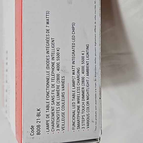 LED Table/Desk Lamp with Wireless Charger - Picture 7 of 9